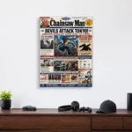 Anime Metal Poster Wall Decor - Chainsaw Newspaper - Image 4