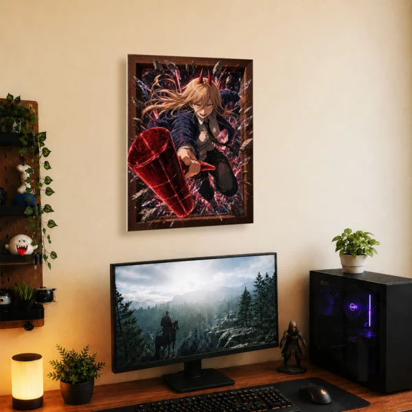 Anime Metal Poster Wall Decor - Chainsaw Power - D - Image 5