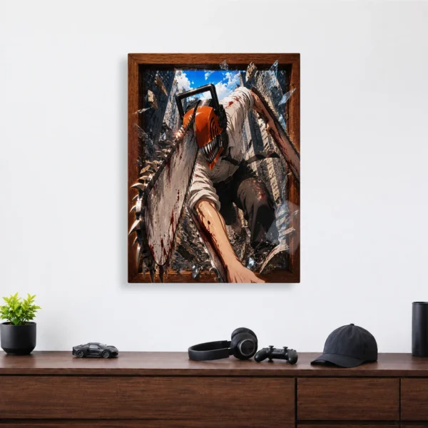 Anime Metal Poster Wall Decor - Chainsaw Power - M - Image 4