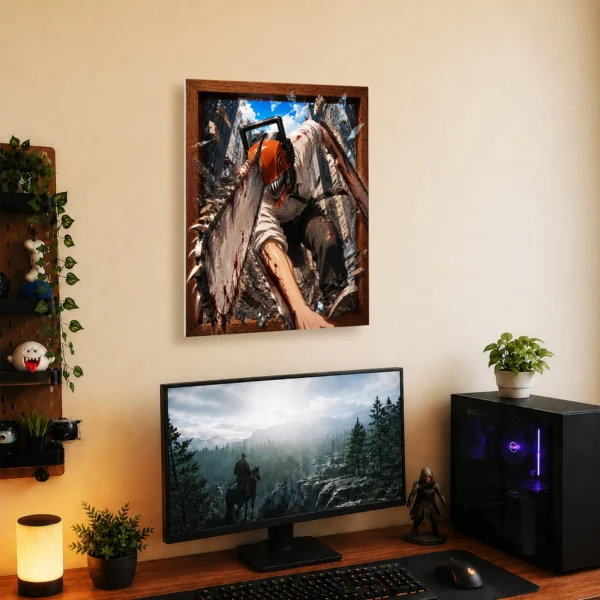 Anime Metal Poster Wall Decor - Chainsaw Power - M - Image 5