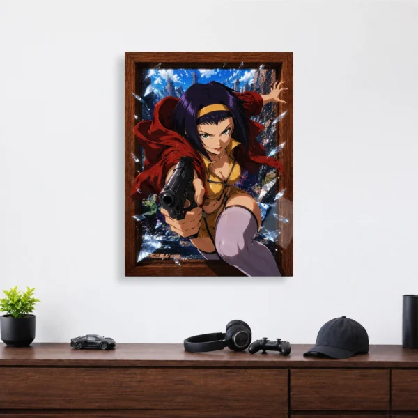 Anime Metal Poster Wall Decor - Cowboy Faye Valentine - Image 4
