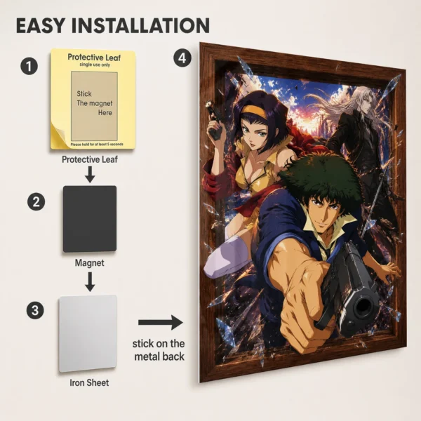 Anime Metal Poster Wall Decor - Cowboy - Image 2