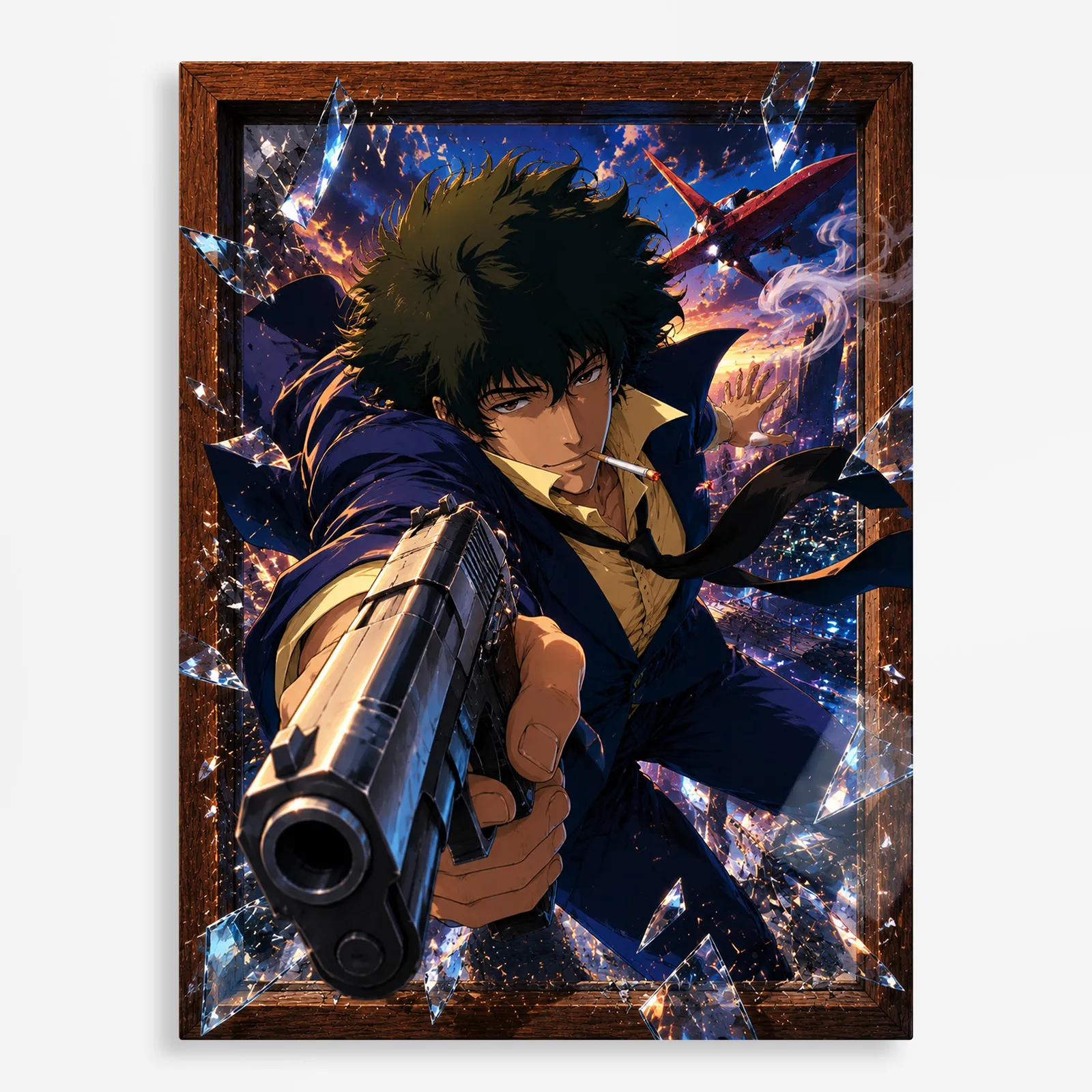 anime metal poster (56) s1 Anime Metal Poster Wall Decor - Cowboy Spike Spiegel - Image 1