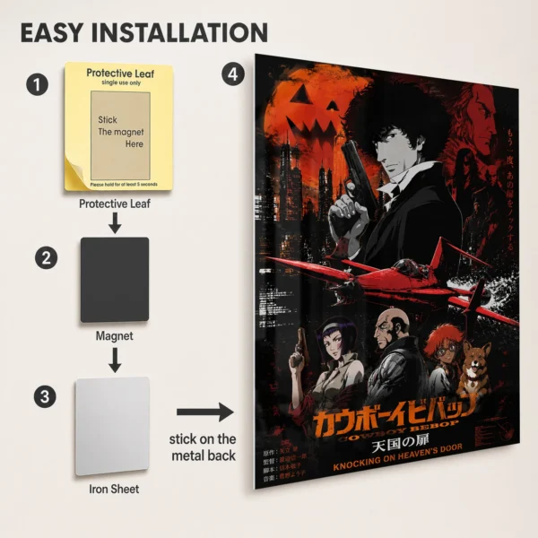Anime Metal Poster Wall Decor - Cowboy - C - Image 2