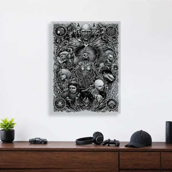 Anime Metal Poster Wall Decor - AOT Nine Titan - Image 4