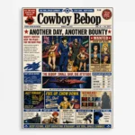 Anime Metal Poster Wall Decor - Cowboy Newspaper