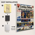 Anime Metal Poster Wall Decor - Cowboy Newspaper - Image 2