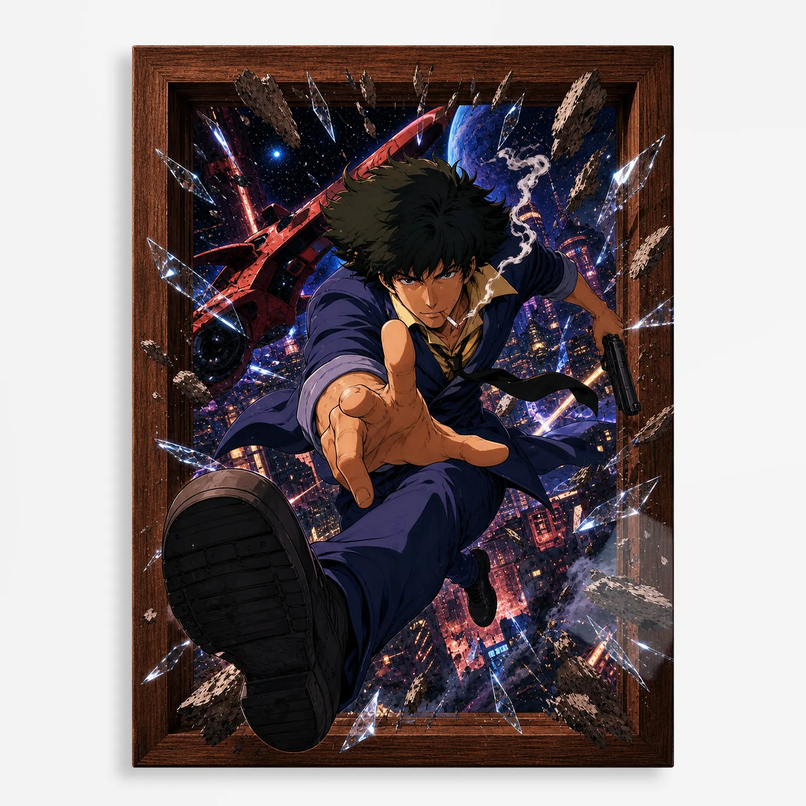 anime metal poster (63) s1 Anime Metal Poster Wall Decor - Cowboy Spike Spiegel - B - Image 1
