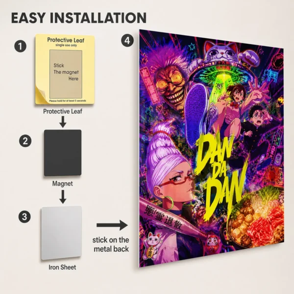 Anime Metal Poster Wall Decor - Danda - Image 2