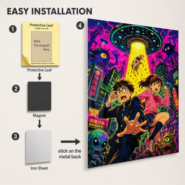 Anime Metal Poster Wall Decor - Danda - A - Image 2
