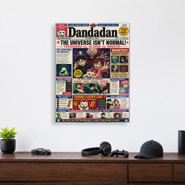 Anime Metal Poster Wall Decor - Danda Newspaper - Image 4