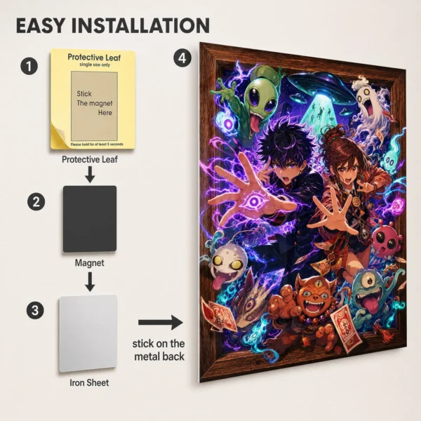 Anime Metal Poster Wall Decor - Danda - D - Image 2