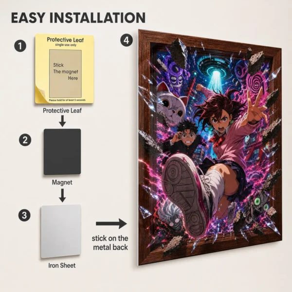 Anime Metal Poster Wall Decor - Danda - E - Image 2
