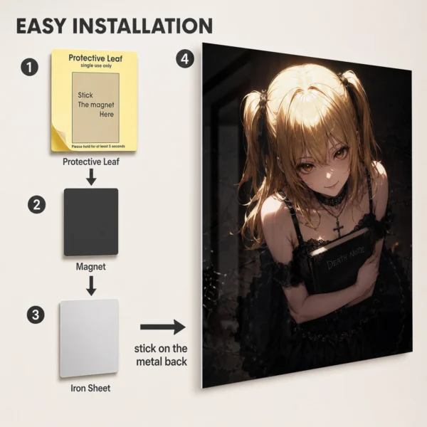 Anime Metal Poster Wall Decor - DN Misa - Image 2