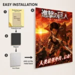 Anime Metal Poster Wall Decor - AOT Levi Ackerman - A - Image 2