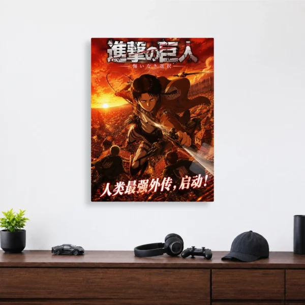 Anime Metal Poster Wall Decor - AOT Levi Ackerman - A - Image 4