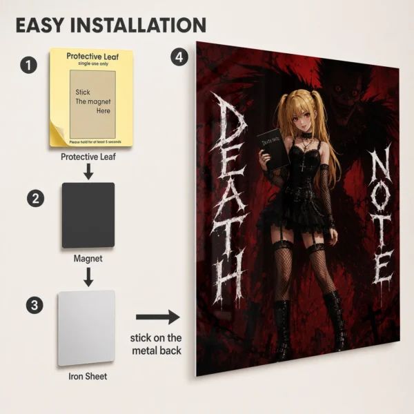 Anime Metal Poster Wall Decor - DN Misa - A - Image 2