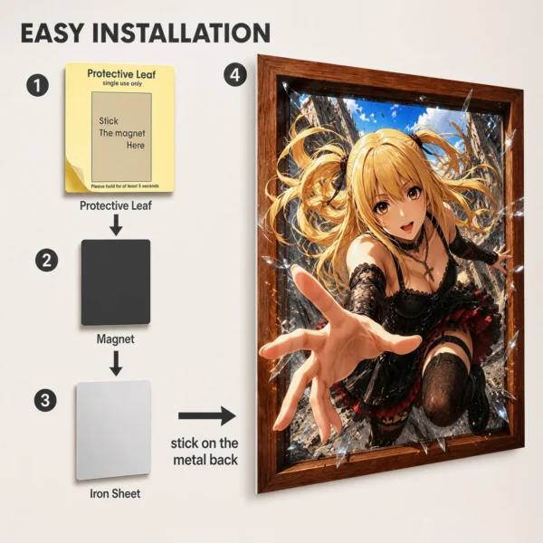 Anime Metal Poster Wall Decor - DN Misa - B - Image 2