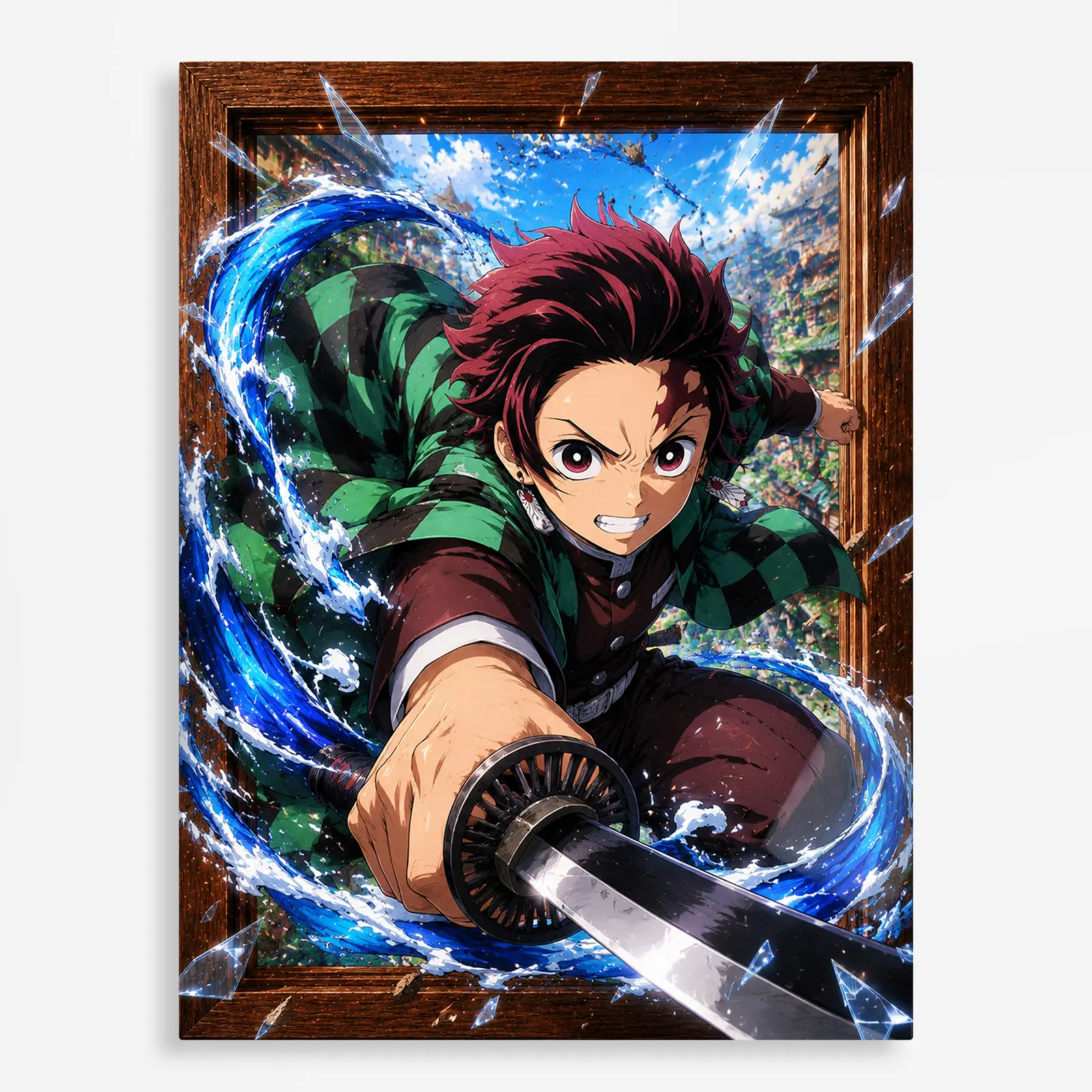 anime metal poster (86) s1 Anime Metal Poster Wall Decor - Slayer Tanjiro - Image 1