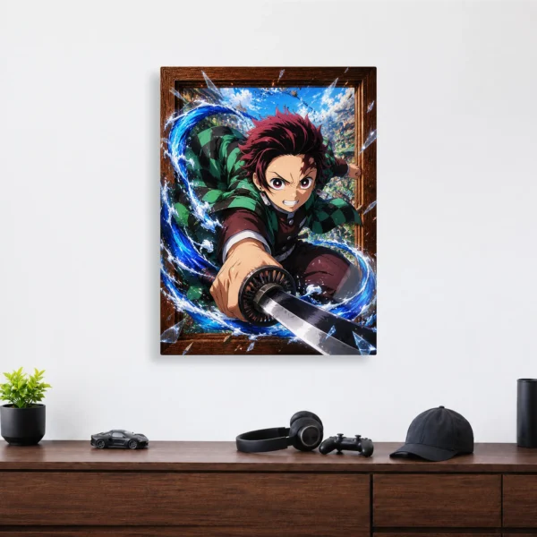 Anime Metal Poster Wall Decor - Slayer Tanjiro - Image 4