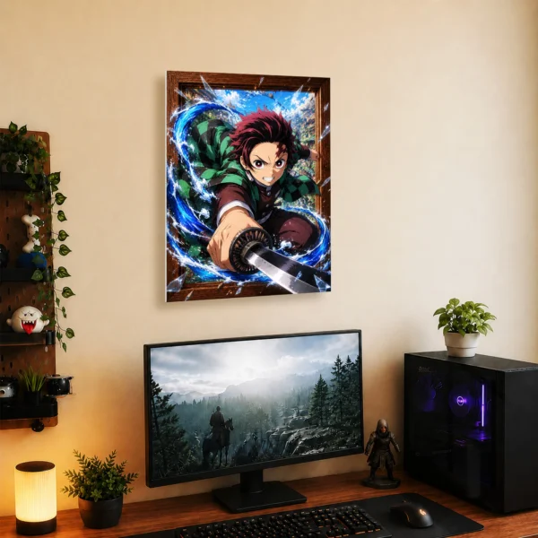 Anime Metal Poster Wall Decor - Slayer Tanjiro - Image 5