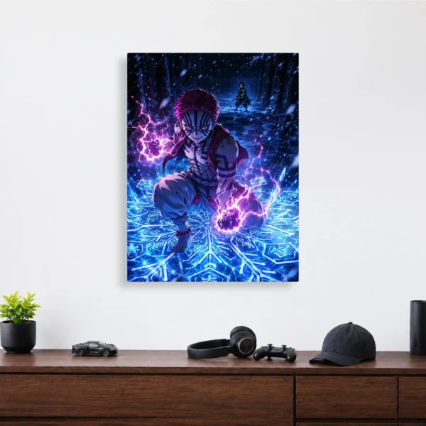 Anime Metal Poster Wall Decor - Slayer Akaza - Image 4