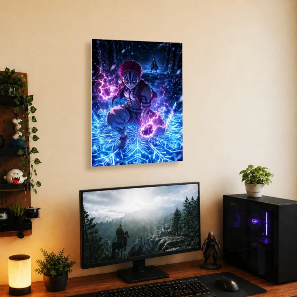 Anime Metal Poster Wall Decor - Slayer Akaza - Image 5