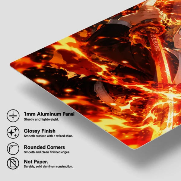 Anime Metal Poster Wall Decor - Slayer Rengoku - Image 6