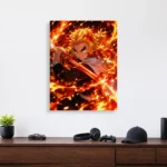 Anime Metal Poster Wall Decor - Slayer Rengoku - Image 4