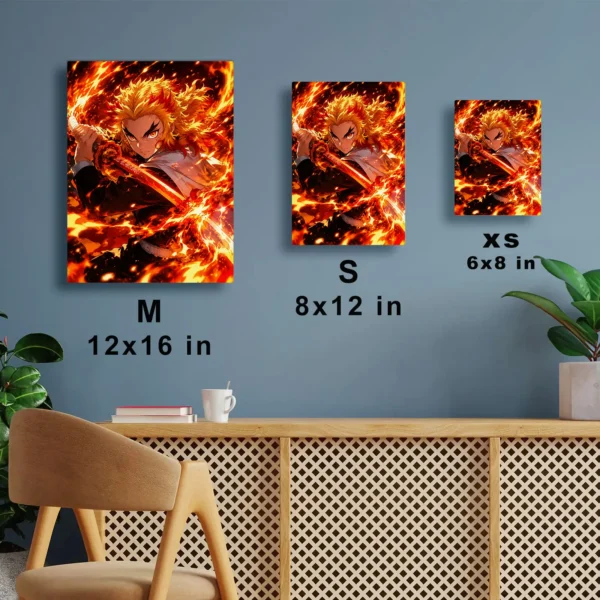 Anime Metal Poster Wall Decor - Slayer Rengoku - Image 7