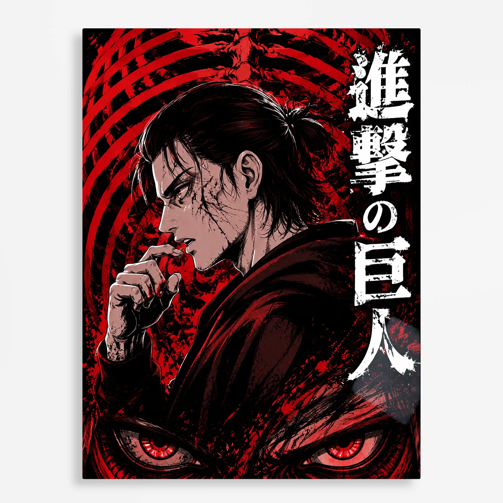 anime metal poster (9) s1 Anime Metal Poster Wall Decor - AOT Eren Yeager - Image 1