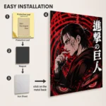 Anime Metal Poster Wall Decor - AOT Eren Yeager - Image 2