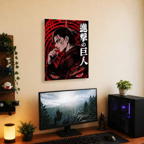Anime Metal Poster Wall Decor - AOT Eren Yeager - Image 5