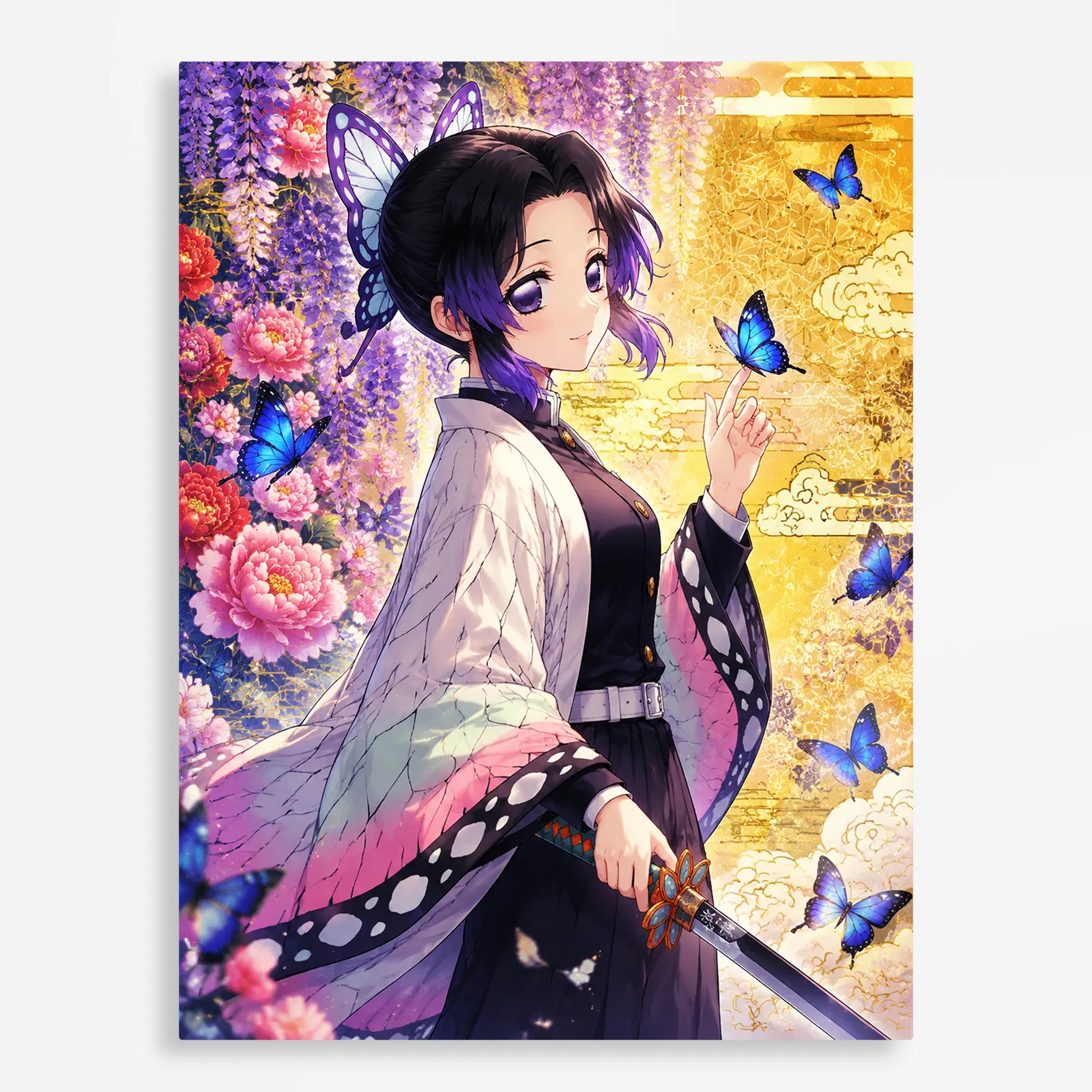 anime metal poster (93) s1 Anime Metal Poster Wall Decor - Slayer Shinobu - Image 1