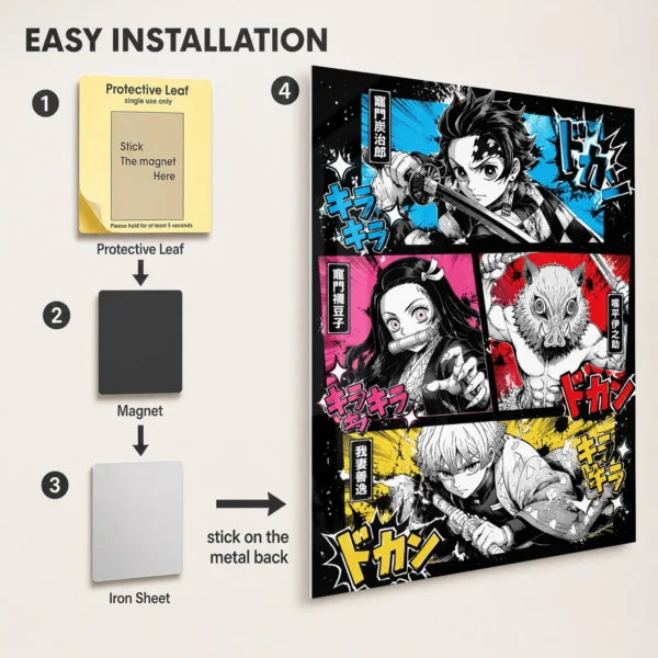 Anime Metal Poster Wall Decor - Slayer - C - Image 2