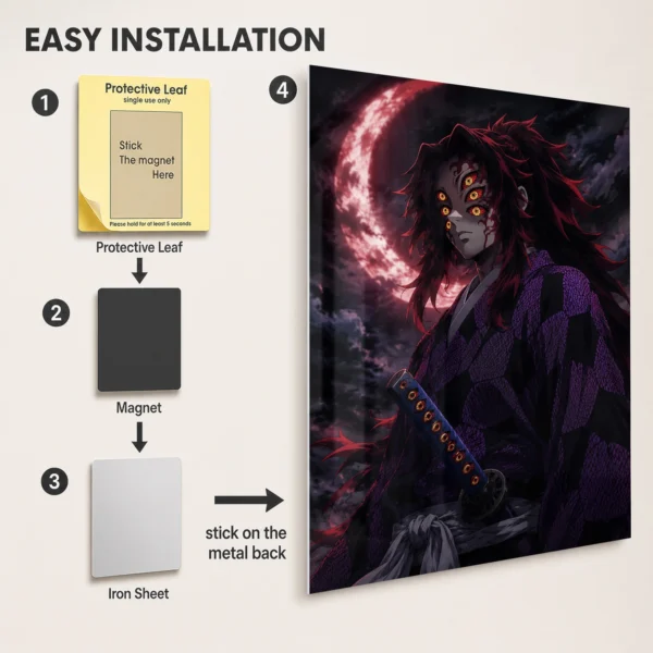 Anime Metal Poster Wall Decor - Slayer Kokushibo - Image 2