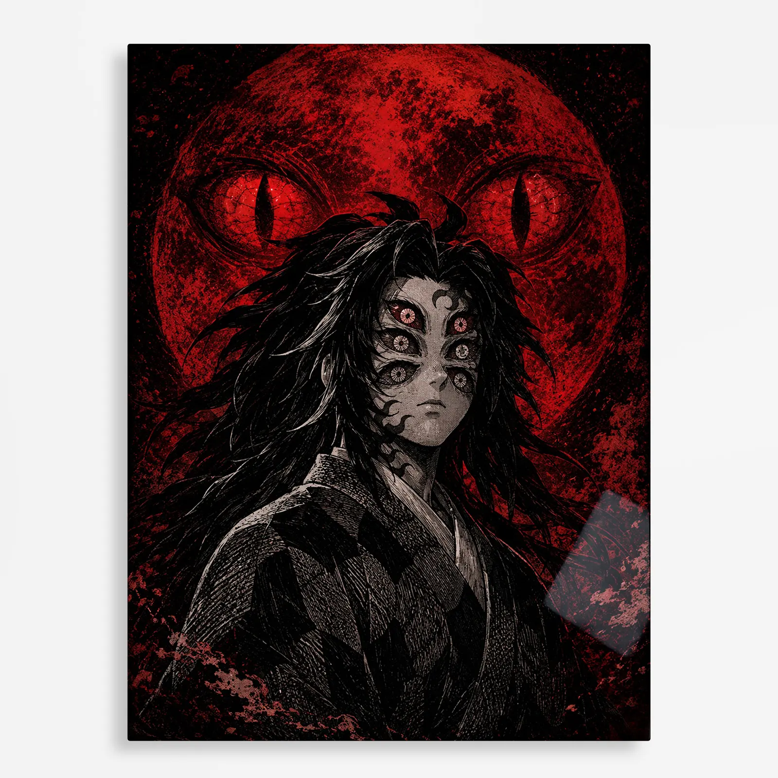 anime metal poster (96) s1 Anime Metal Poster Wall Decor - Slayer Kokushibo - A - Image 1