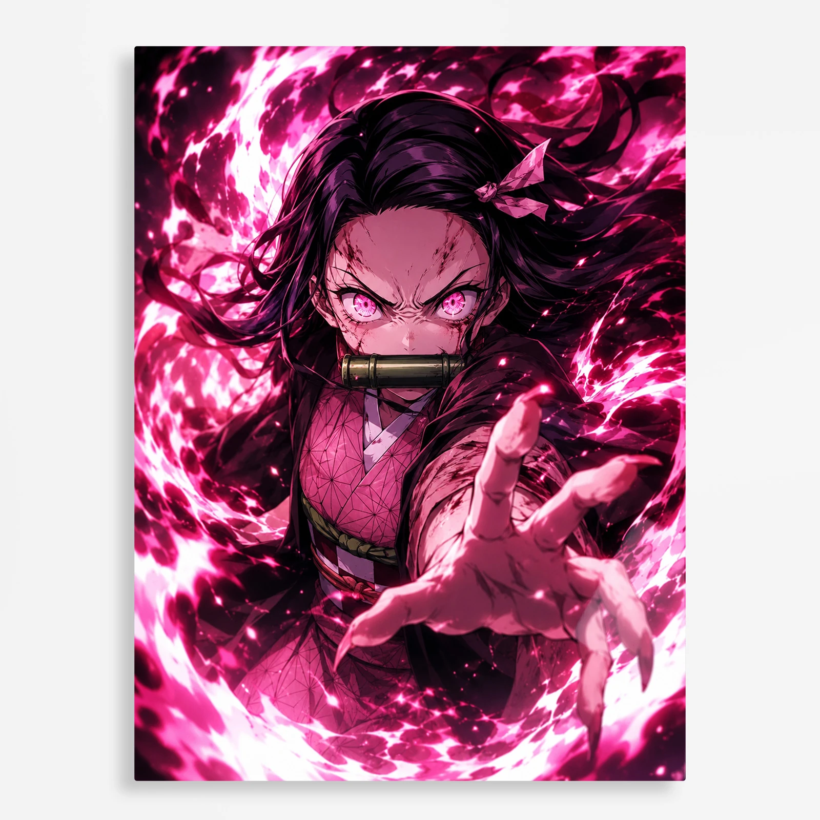 anime metal poster (98) s1 Anime Metal Poster Wall Decor - Slayer Nezuko - Image 1