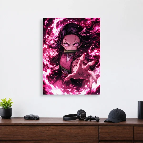 Anime Metal Poster Wall Decor - Slayer Nezuko - Image 4