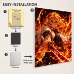 Anime Metal Poster Wall Decor - Slayer Rengoku - A - Image 2