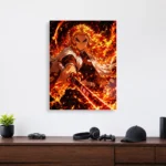 Anime Metal Poster Wall Decor - Slayer Rengoku - A - Image 4