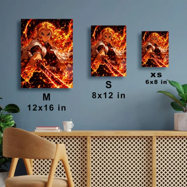 Anime Metal Poster Wall Decor - Slayer Rengoku - A - Image 7