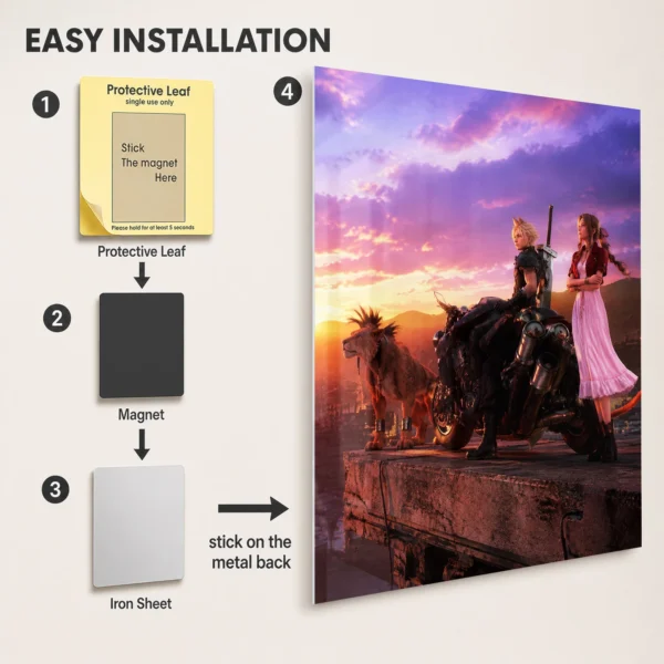 Video Game Metal Poster Wall Decor - FFVII Aerith Gainsborough - Image 2