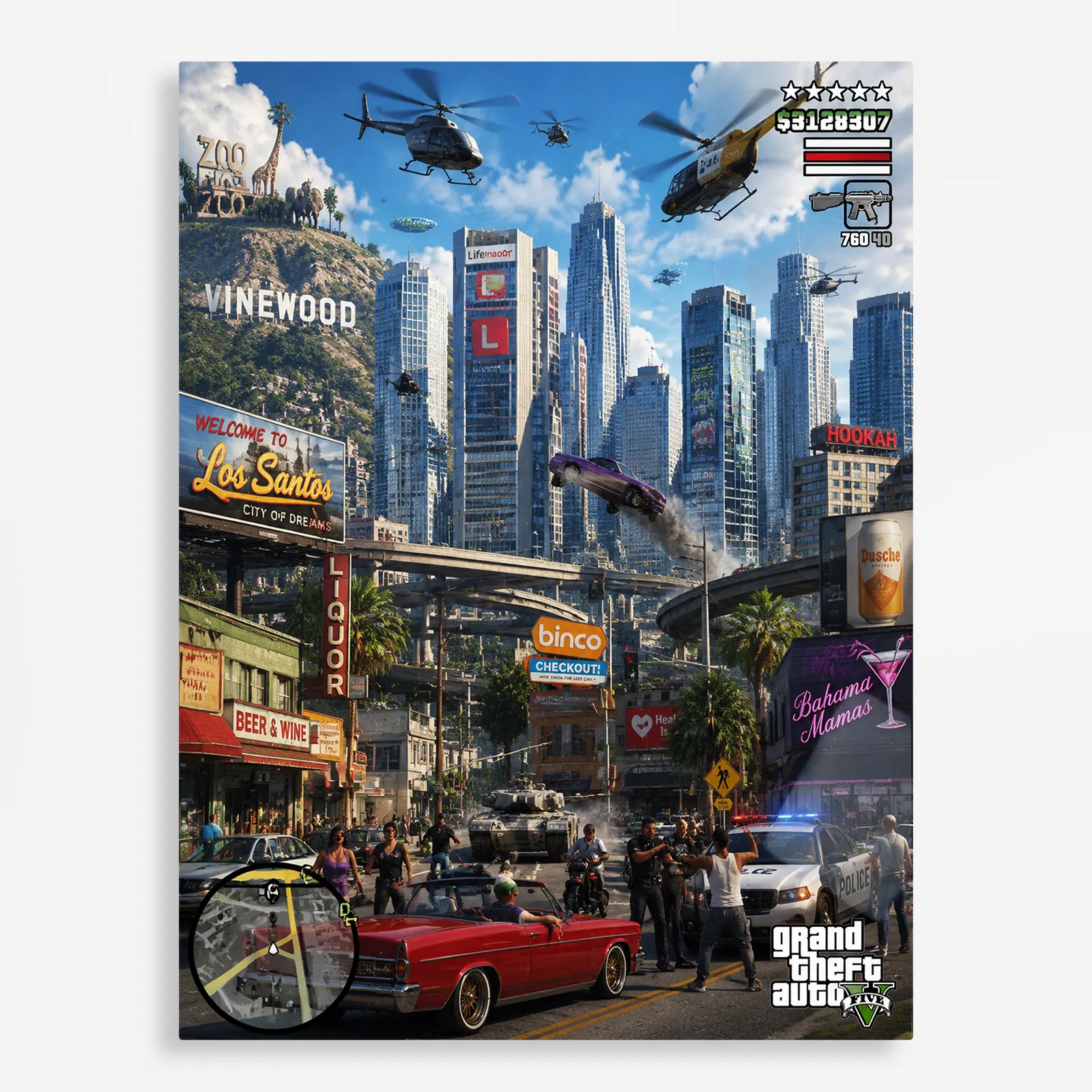 video game metal poster (103) s1 Video Game Metal Poster Wall Decor - FFVII - C - Image 1