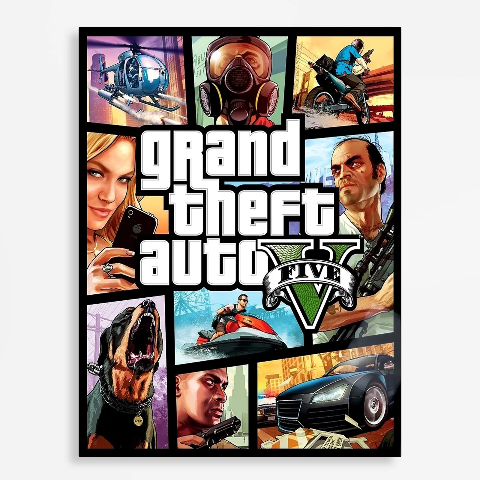 video game metal poster (104) s1 Video Game Metal Poster Wall Decor - GTA V - Image 1