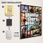 Video Game Metal Poster Wall Decor - GTA V - Image 2