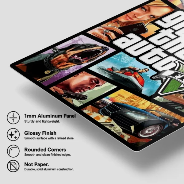 Video Game Metal Poster Wall Decor - GTA V - Image 6