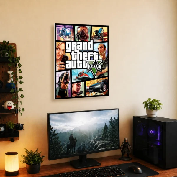 Video Game Metal Poster Wall Decor - GTA V - Image 5