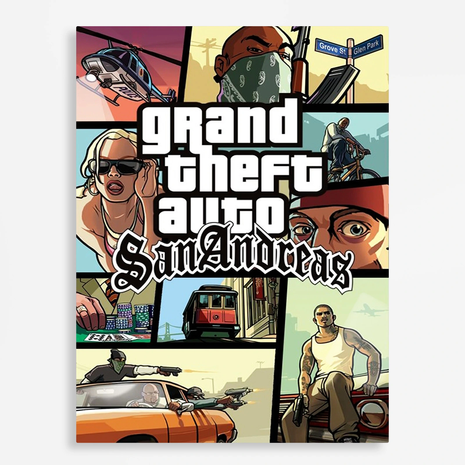 video game metal poster (105) s1 Video Game Metal Poster Wall Decor - GTA V - A - Image 1