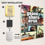 Video Game Metal Poster Wall Decor - GTA V - A - Image 2